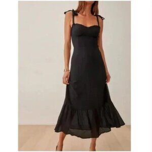 Reformation Nikita Dress in Black - size 16